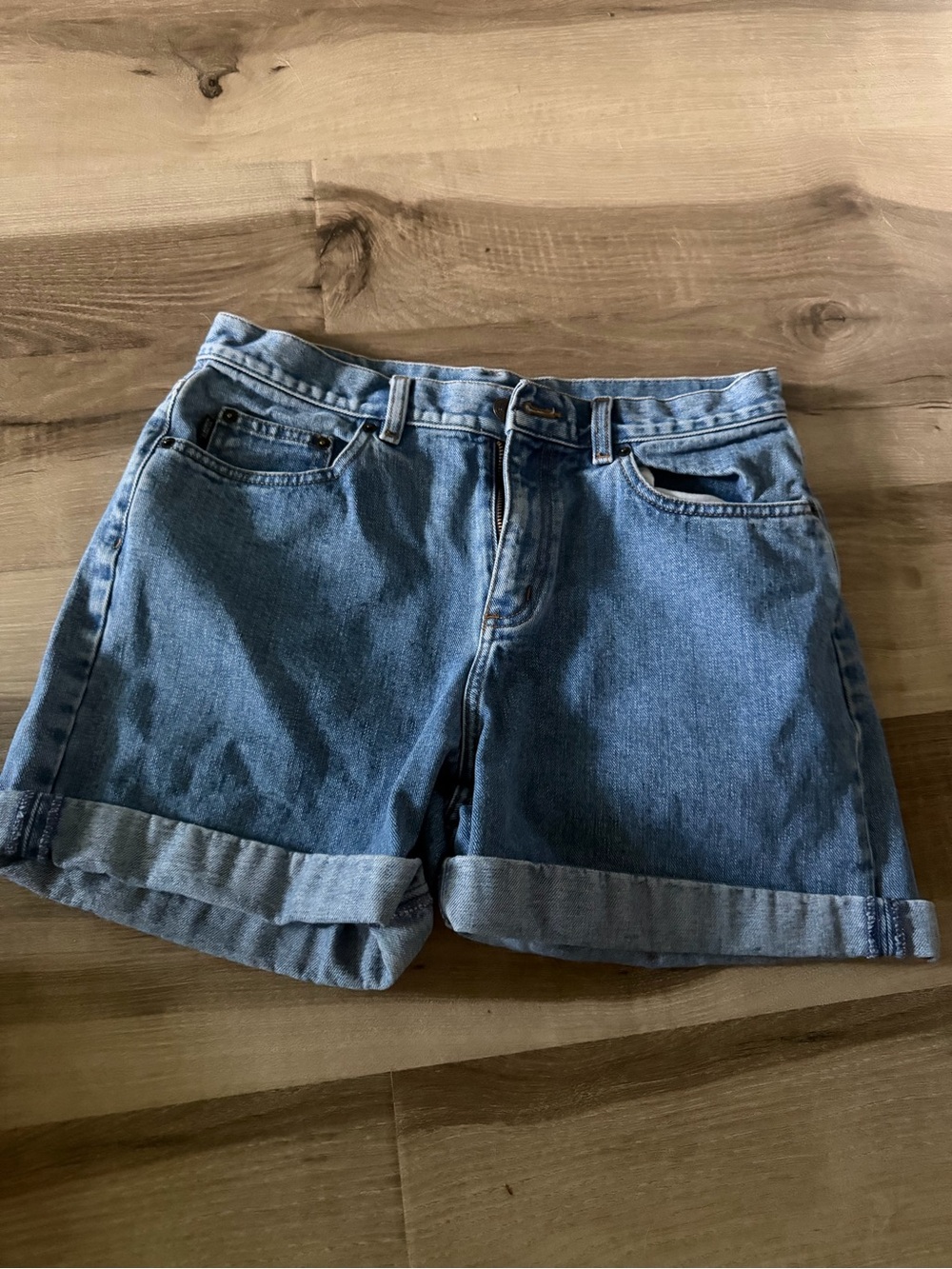 Ralph Lauren Light Blue Rolled Hem Denim Shorts